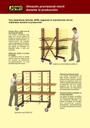 Almacén provisional móvil durante la producción - JOWI