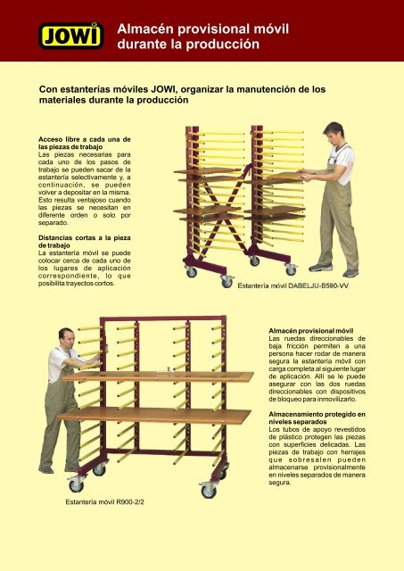 Almacén provisional móvil durante la producción - JOWI