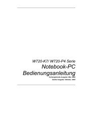 W720-P4 Serie Notebook-PC Bedienungsanleitung - Gericom