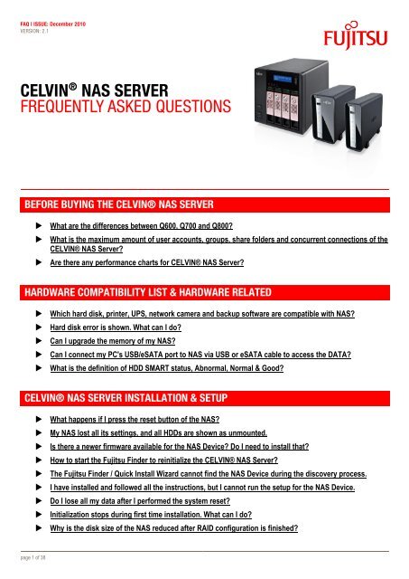 celvin® nas server - Fujitsu