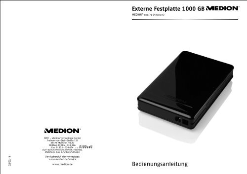 Externe Festplatte 1000 GB - medion