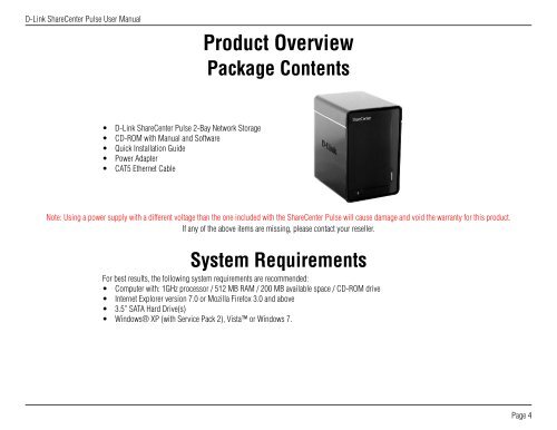 DNS-320 User Manual - D-Link