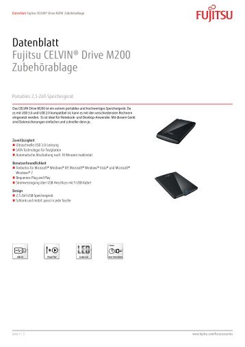 Datenblatt Fujitsu CELVIN® Drive M200 Zubehörablage