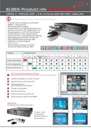 ELBEX-Produktinfo EXDVR-8000/S - ELBEX (Deutschland) GmbH