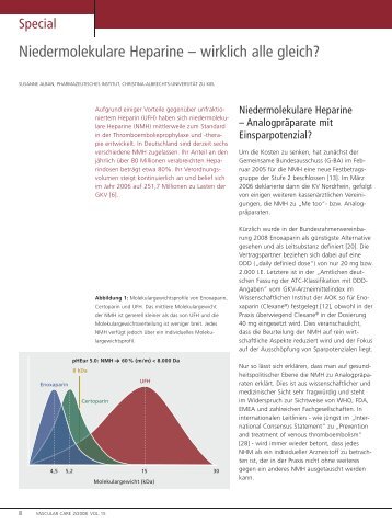 Niedermolekulare Heparine – wirklich alle gleich? - Vascular Care