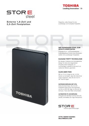 Externe 1,8-Zoll und 2,5-Zoll Festplatten - Toshiba Multimedia