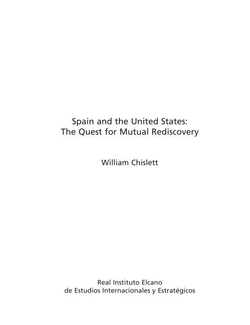 Spain and the United States - Real Instituto Elcano