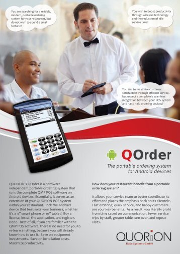QOrder The portable ordering system for ... - QUORiON Data Systems.
