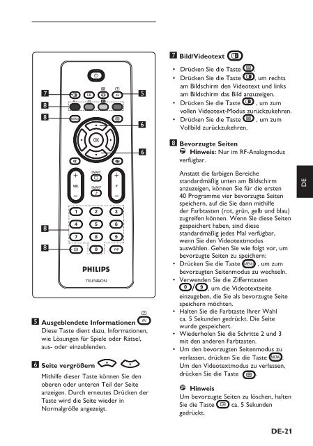 www.philips.com/support DE BENUTZERHANDBUCH