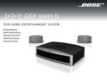 3·2·1® GSX DVD Home Entertainment System - Bose