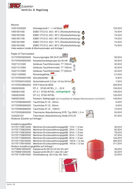 Preisliste 2010