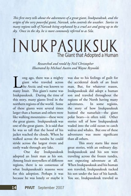 the first issue of Pivut! - Qikiqtani Inuit Association