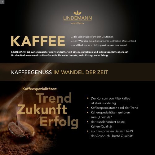 DAS LINDEMANN KAFFEE-KONZEPT – DER GARANT FÜR ...