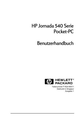 HP Jornada 540 Serie Pocket-PC Benutzerhandbuch