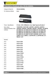 Datenblatt zu Notebook Akku VIS-02-AS8900L Seite 1 - Onyougo.de