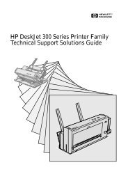 HP DeskJet 300 Series Printer Family Technical ... - Feedroller