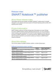 SMART Notebook publisher release notes - SMART Technologies