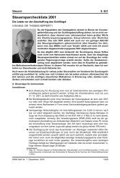 Steuersparcheckliste 2001 - Steuerberater Prof Dr Thomas Keppert