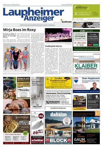 29.03.2025 Laupheimer Anzeiger