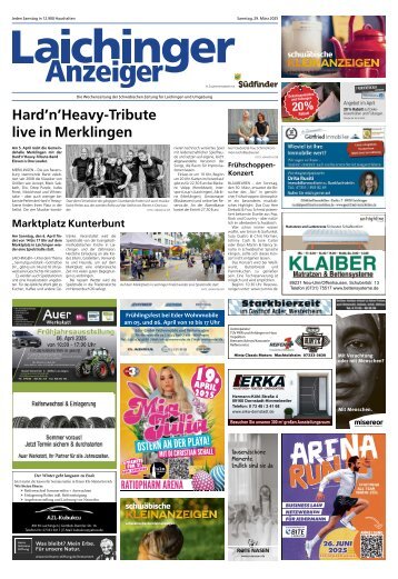 29.03.2025 Laichinger Anzeiger