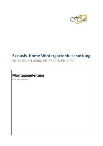 Exclusiv-‐Home Wintergartenbeschattung - Exclusiv-Home.de