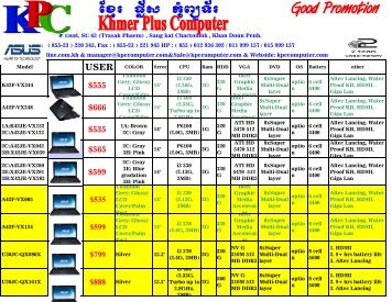 price list asus notbook 1.10.2010