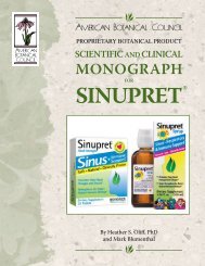 SINUPRET - American Botanical Council