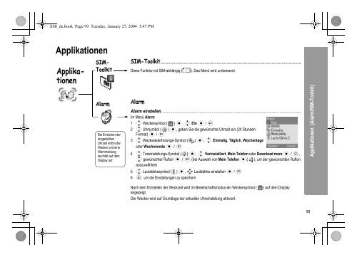 Struktur des Menüs Telefonbuch - Altehandys.de