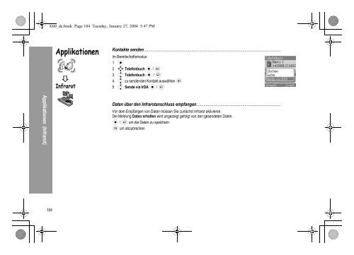 Struktur des Menüs Telefonbuch - Altehandys.de