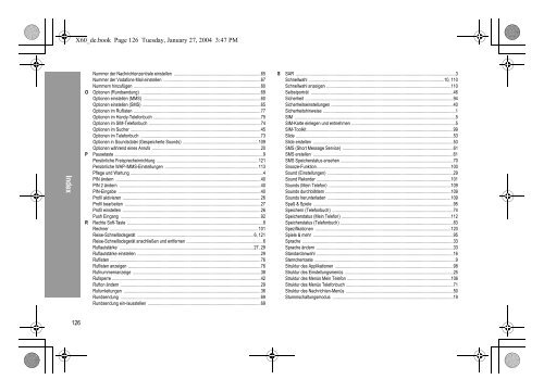 Struktur des Menüs Telefonbuch - Altehandys.de