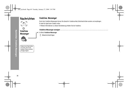 Struktur des Menüs Telefonbuch - Altehandys.de