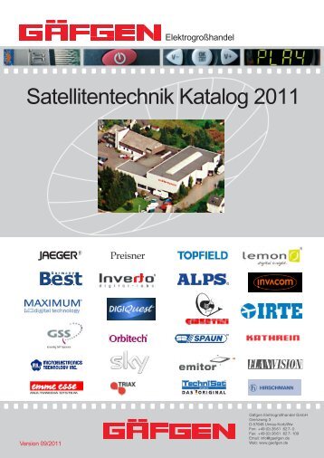 Satellitentechnik Katalog 2011 - Emil Gäfgen GmbH & Co. KG Besitz