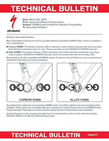 TECHNICAL BULLETIN - Specialized