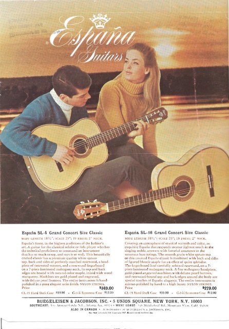 1967 España catalog - Vintage Guitars