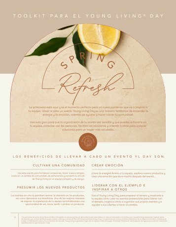 Guía del anfitrión: YL Day - Spring Refresh