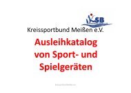 Ausleihkatalog von Sport- und Spielgeräten - Kreissportbund Meissen