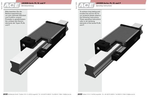 LOCKED-Series PL/SL and P LOCKED-Serie PL/SL und P LOCKED ...