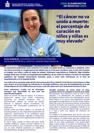 Olga González. Oncología Pediátrica