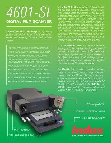 4601-sl digital film scanner - Indus International