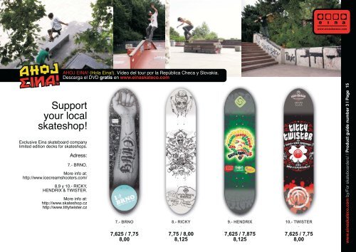eina skateboard company product guide number 3