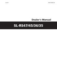 Dealer's Manual for SL-RS47/45/36/35 - Shimano