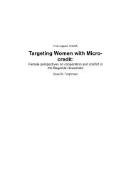 Targeting Women with Micro- credit: - Agderforskning AS
