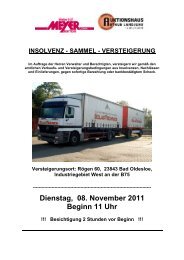 insolvenz - sammel - versteigerung - Auktionshaus Landjunk