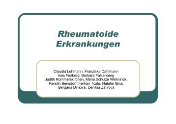 Rheumatoide Erkrankungen-ALLE.pps - Userpage
