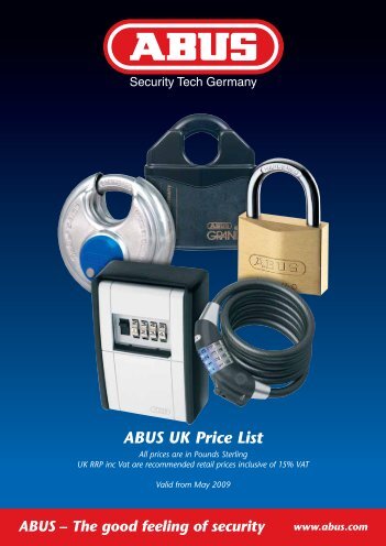 ABUS UK – Price List 2009 - Lumsden Security