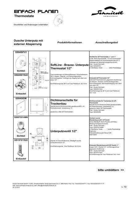 Thermostate - Schmiedl