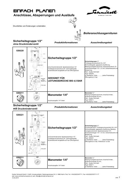 Thermostate - Schmiedl