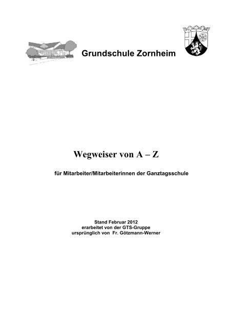 Mitarbeiter - ABC für die Ganztagsschule der Grundschule Zornheim