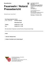 Feuerwehr / Notarzt Pressebericht - Berufsfeuerwehr München