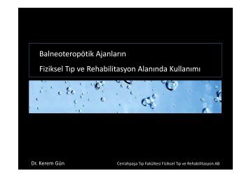 Uzm. Dr. Kerem Gün - Türkiye Fiziksel Tıp ve Rehabilitasyon Derneği